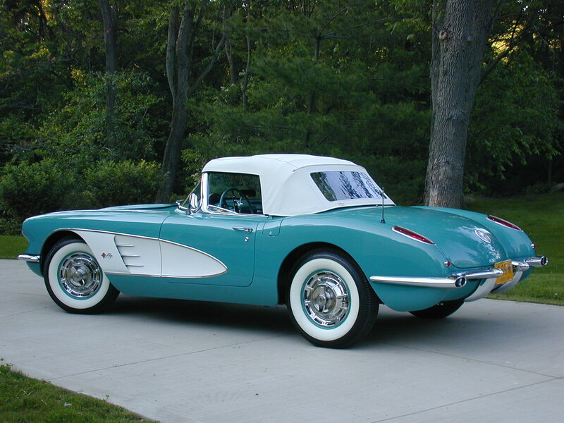 Teal Convertible Car — Serene, Afternoon, Photograph