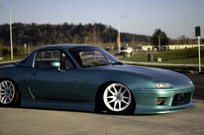 Teal Convertible Sports Car