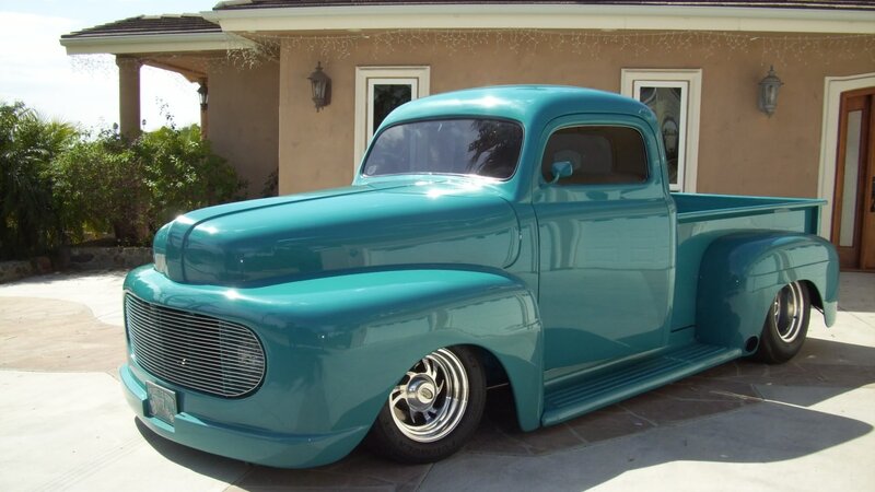 Teal Custom Pickup Truck