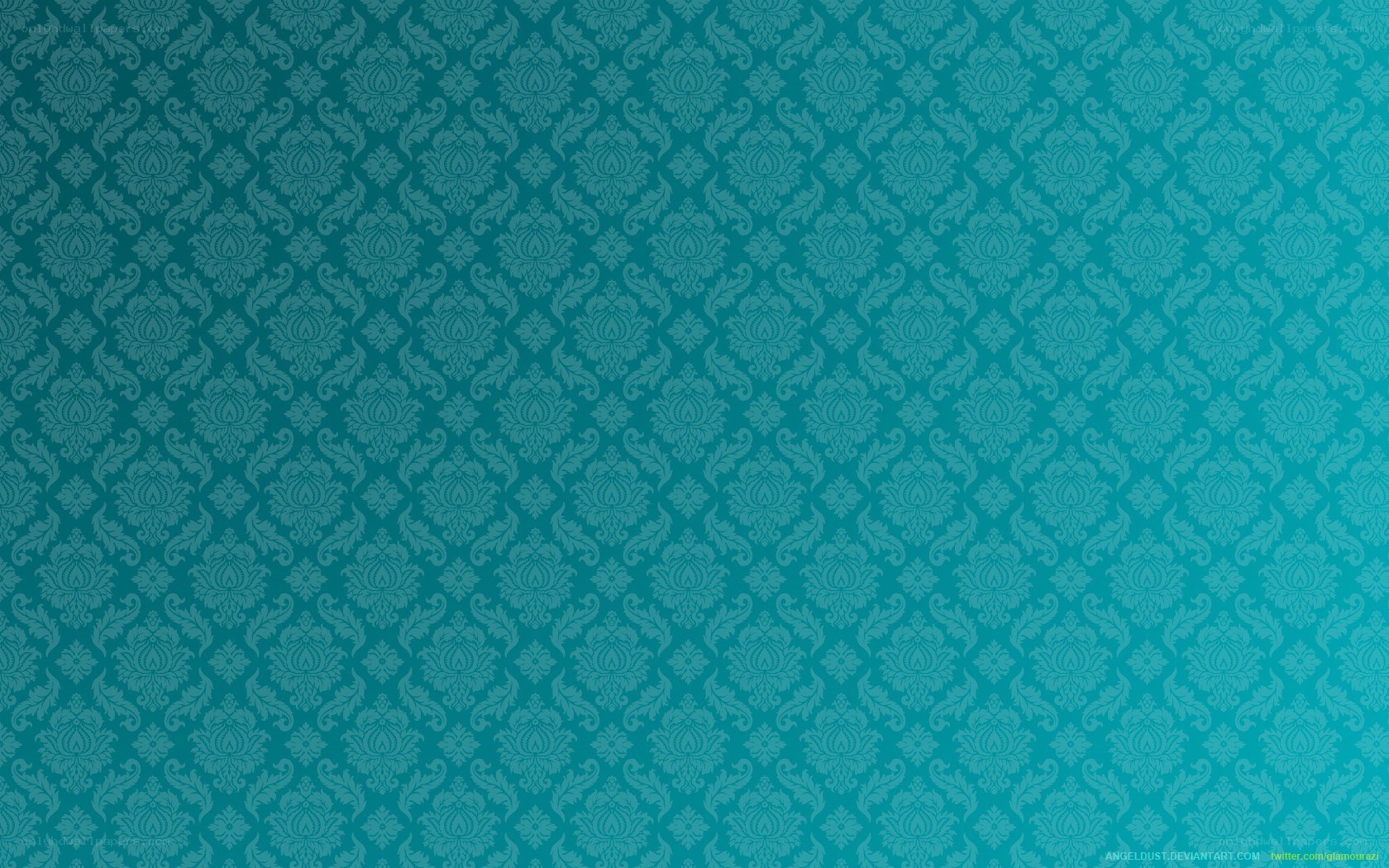 teal damask pattern
