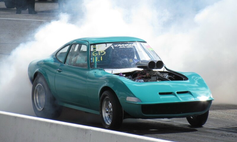Teal Drag Racing Car