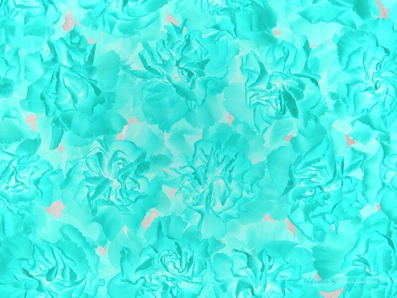 teal floral pattern wallpaper