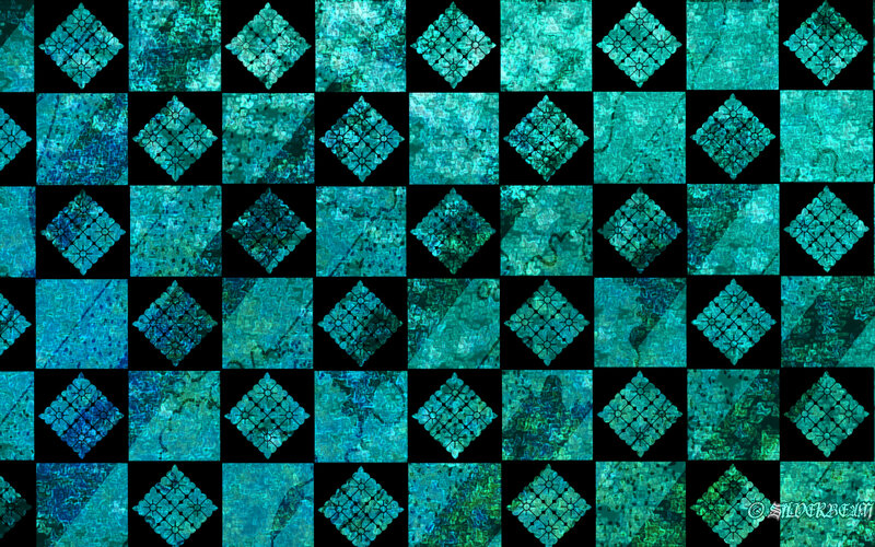 Teal geometric pattern