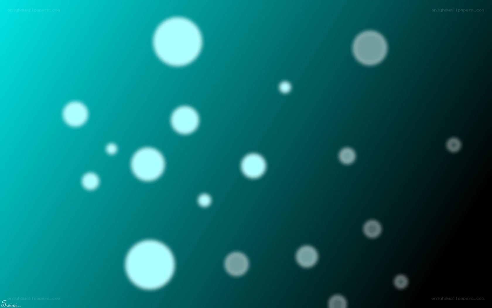 teal gradient with bubbles