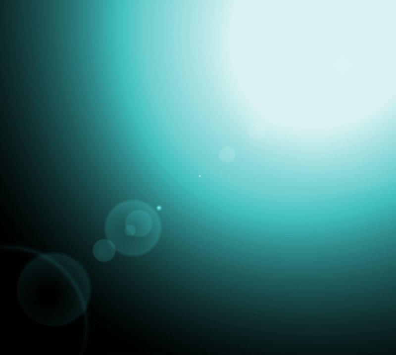 teal gradient with lens flare