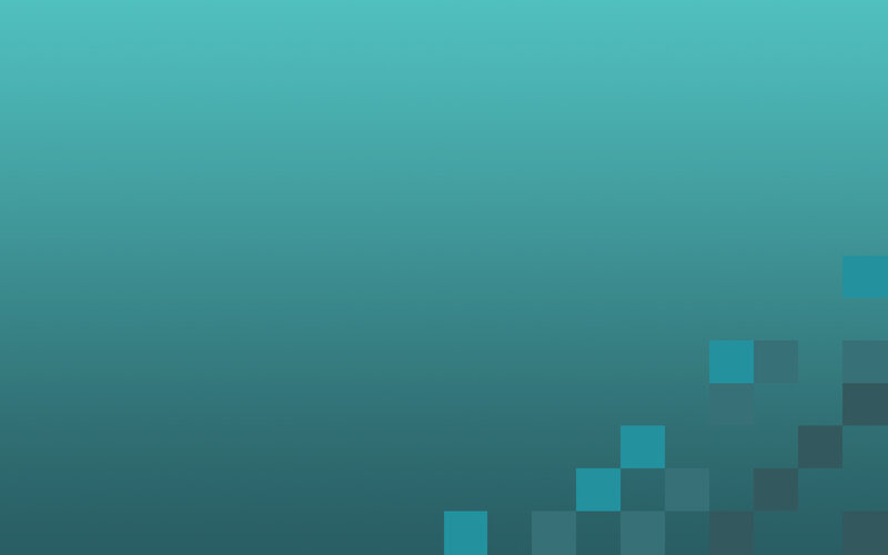 teal gradient with pixel blocks