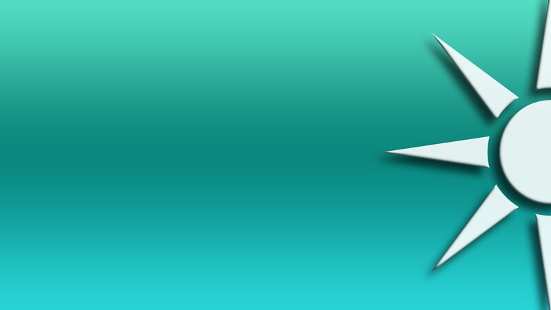teal gradient with sun icon