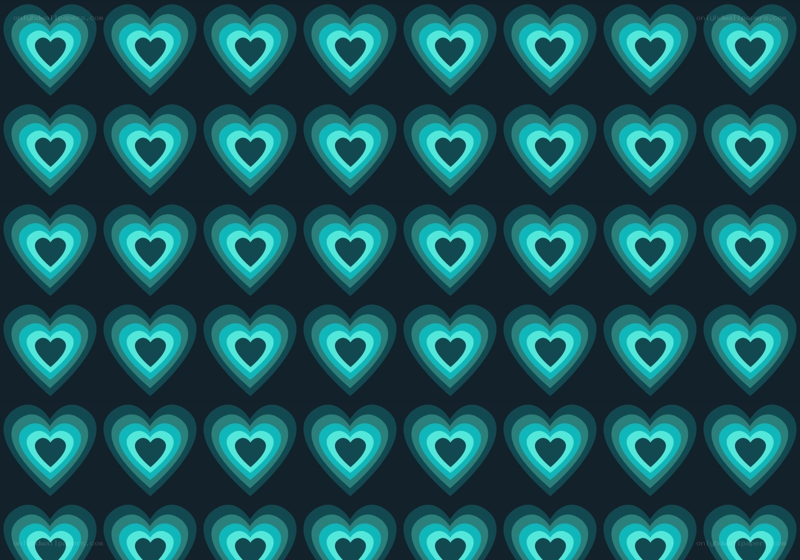 teal heart pattern