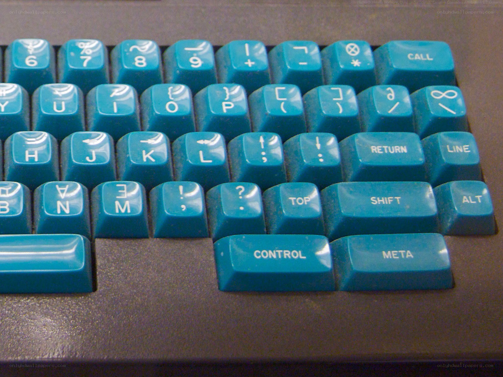 teal keyboard keys