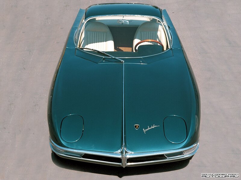 Teal Lamborghini concept car