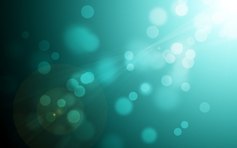 teal light bokeh background