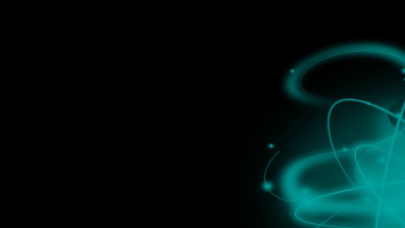 teal light swirls on black