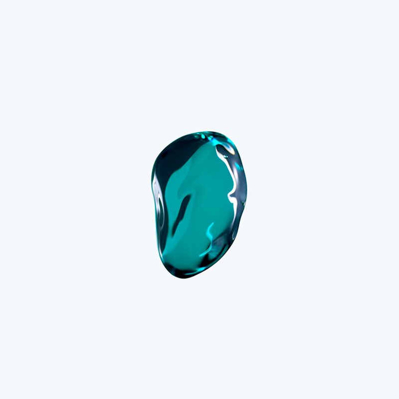 Teal Liquid Droplet