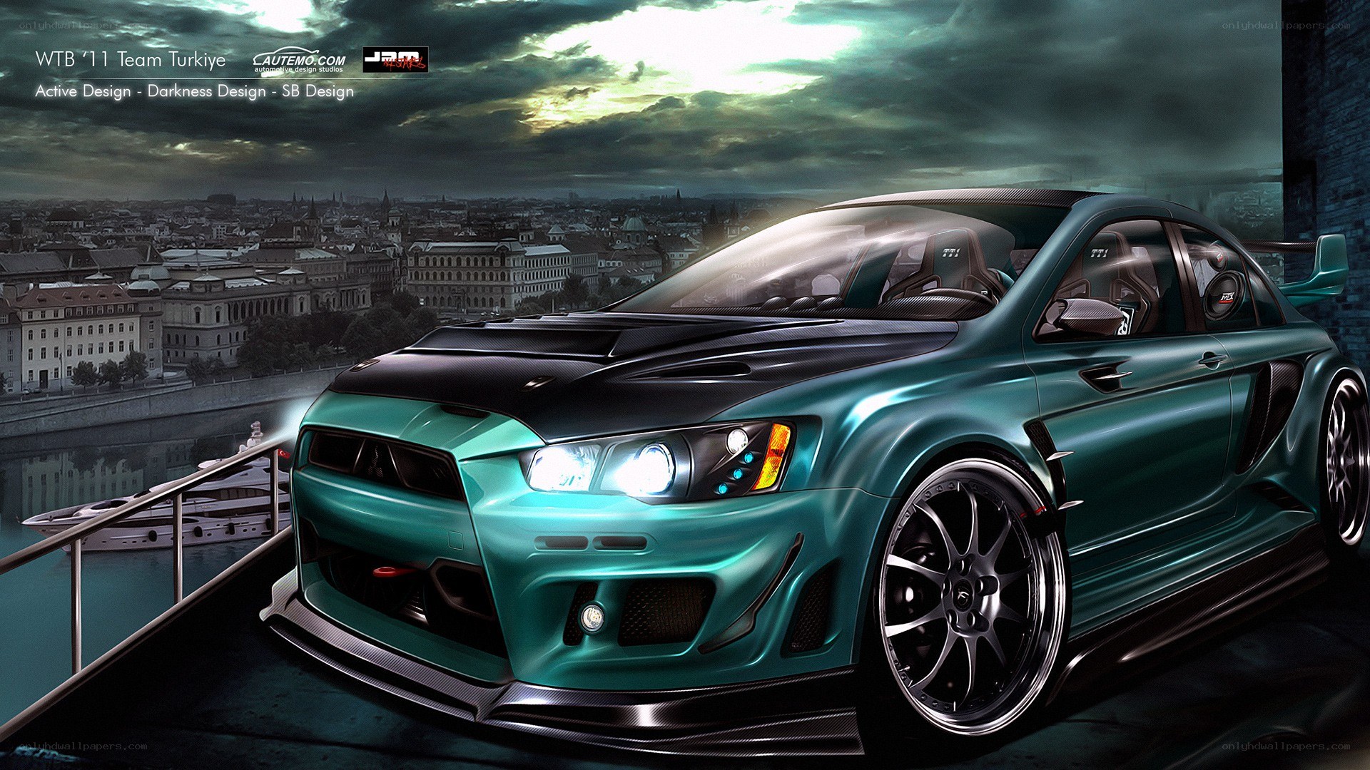 Teal Mitsubishi Lancer