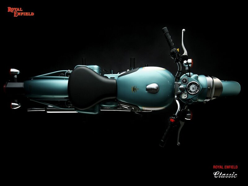 Teal Motorcycle — Dramatic, Photograph, Seat, Handlebars, Tank