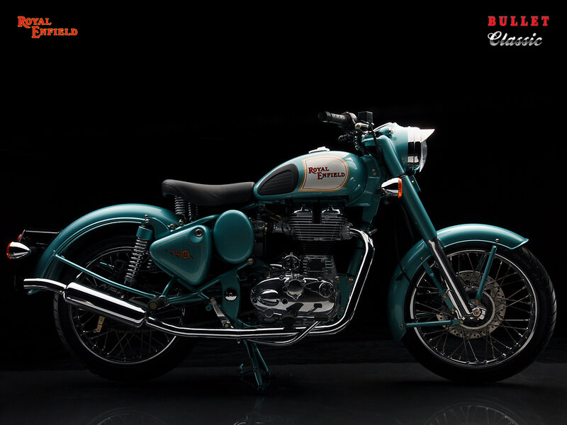 Teal Motorcycle — Dramatic, Photograph, Seat