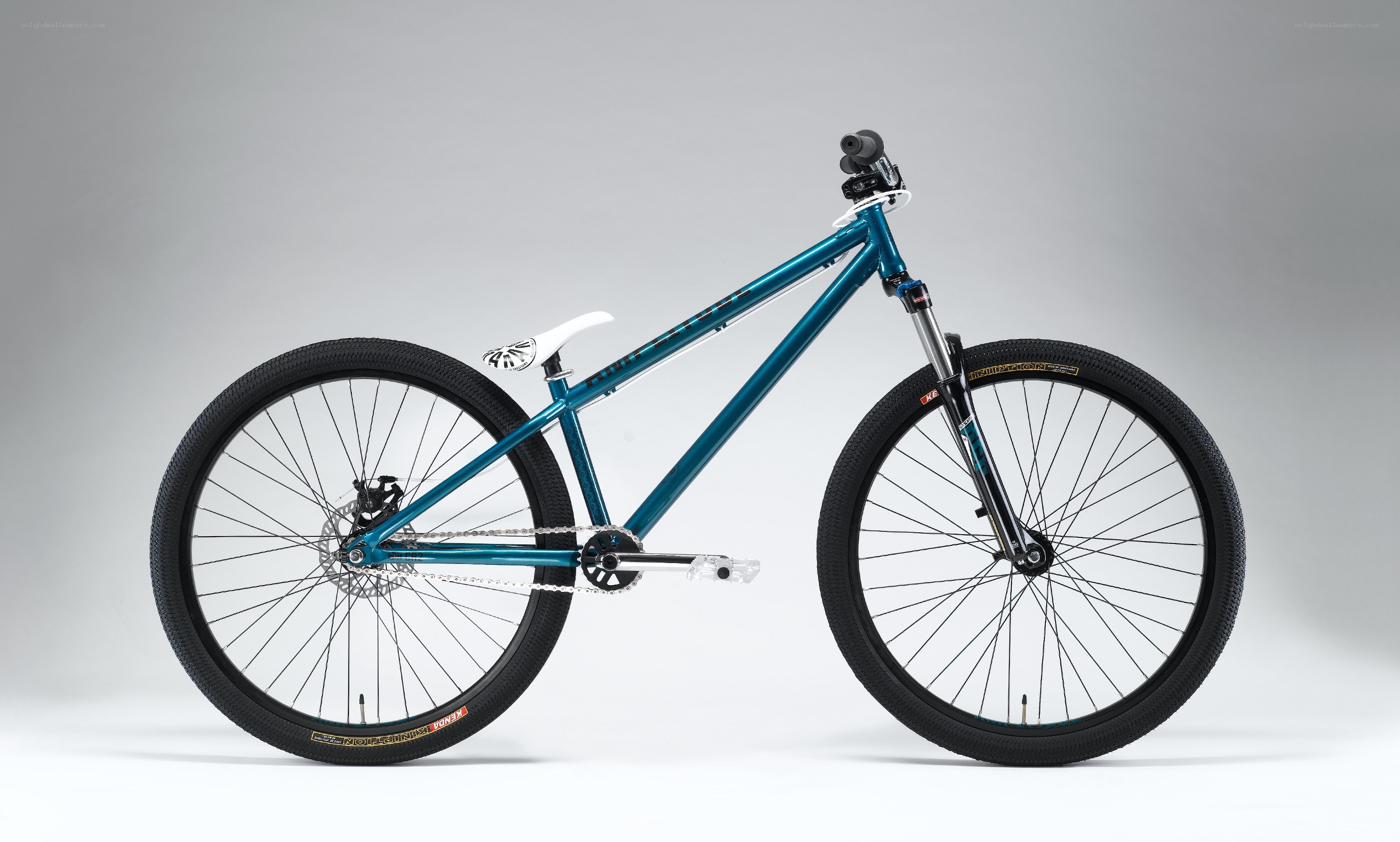 teal mountain bike