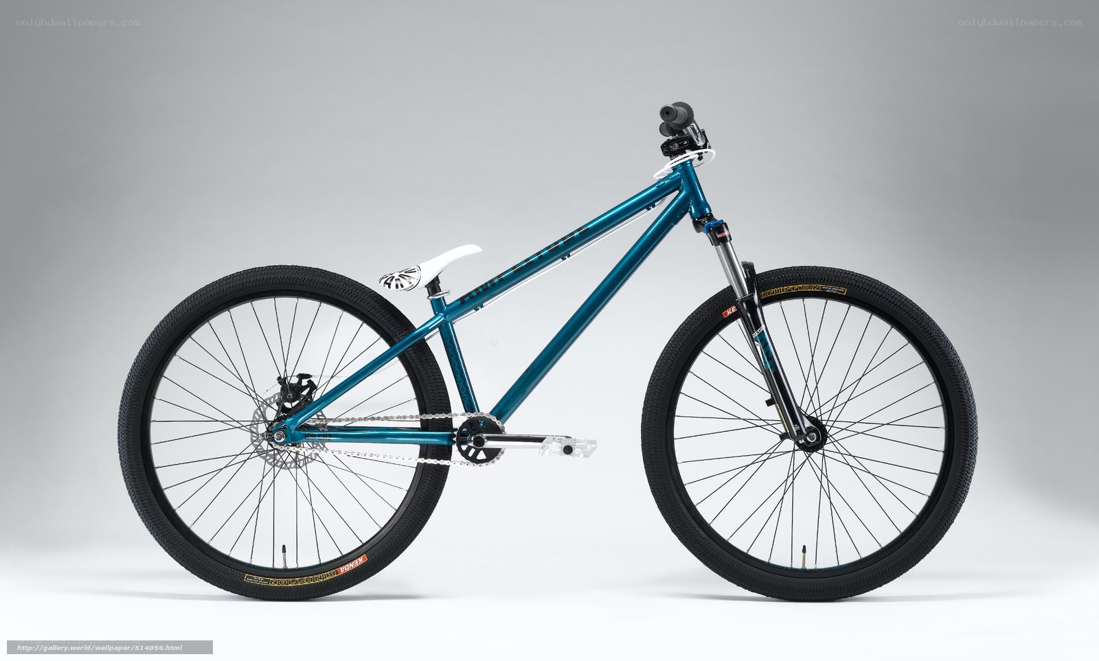 teal mountain bike