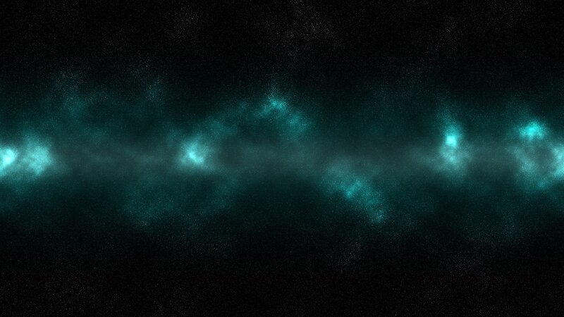teal nebula in space