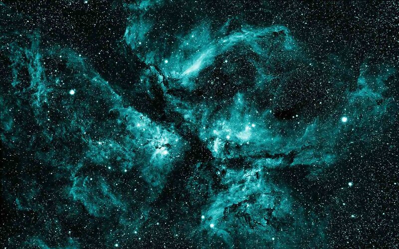 Teal Nebula in Space — Cosmic