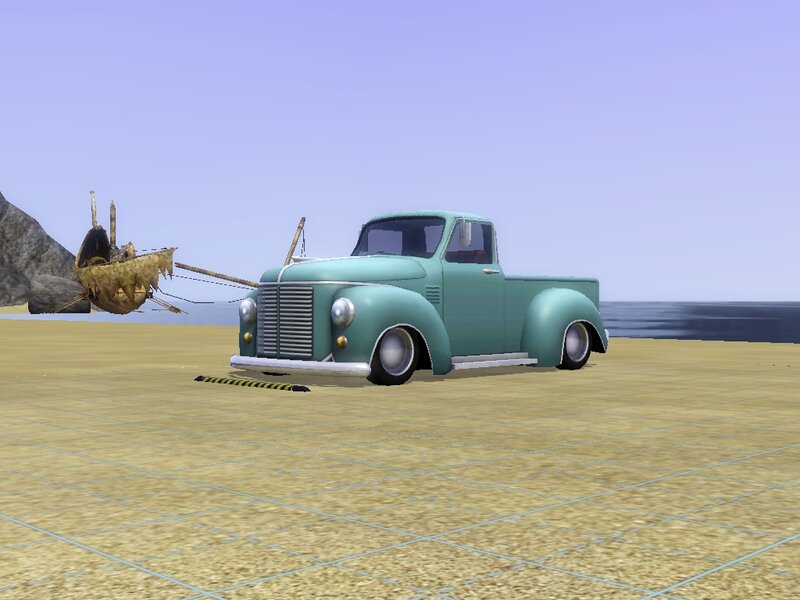 Teal Pickup Truck