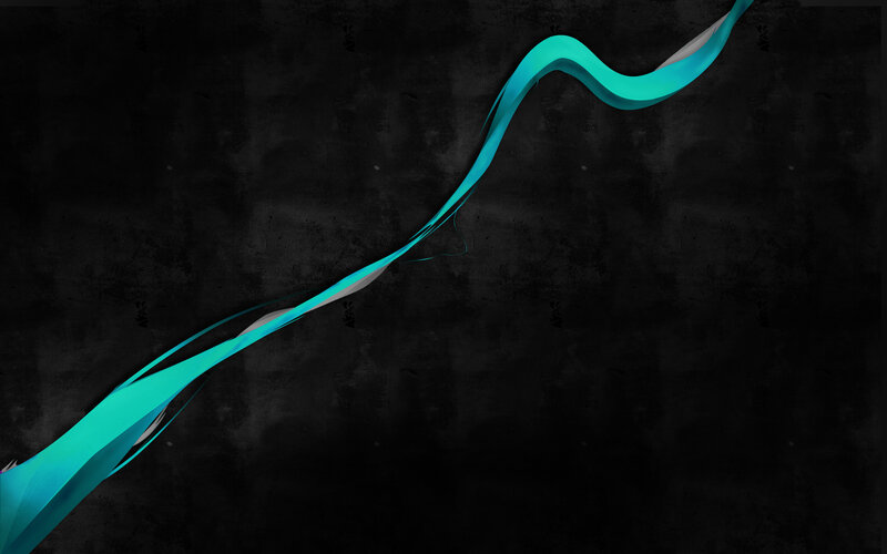 Teal Ribbon on Dark Background