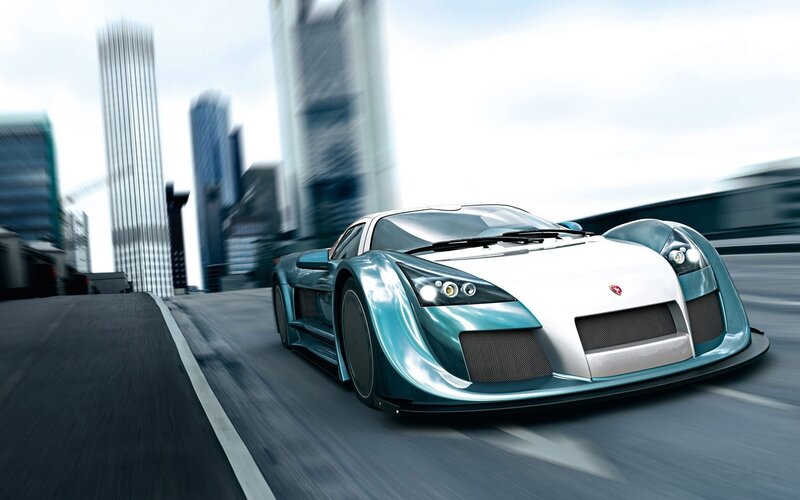 Teal Sports Car — Dynamic, Afternoon