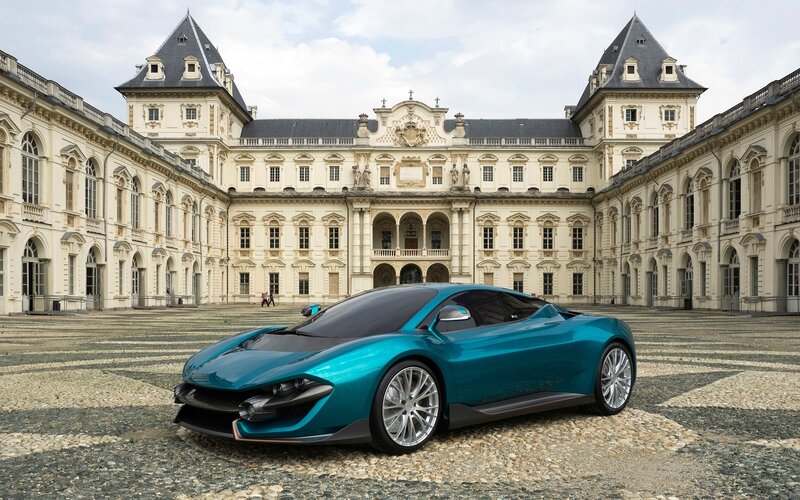 Teal Sports Car — Serene