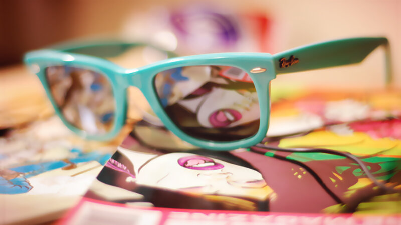 Teal Sunglasses on Comics