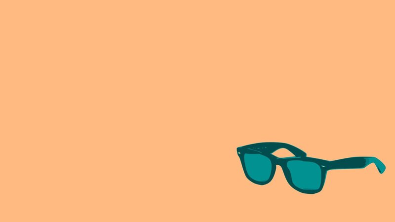 Teal Sunglasses — Orange