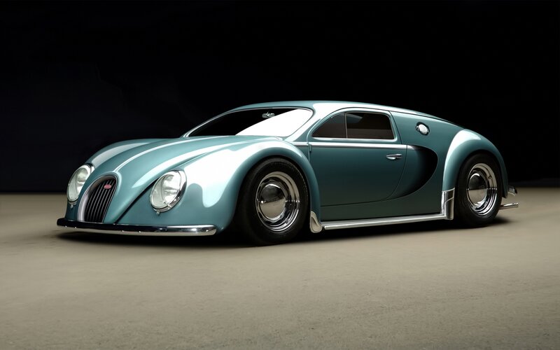 Teal Vintage Car — Dramatic