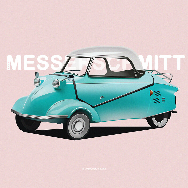 Teal Vintage Car — Retro