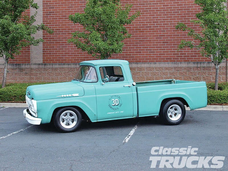 Teal Vintage Pickup Truck — Calm