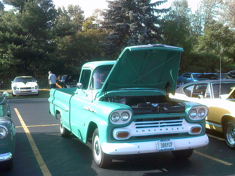 Teal Vintage Pickup Truck — Outdoor