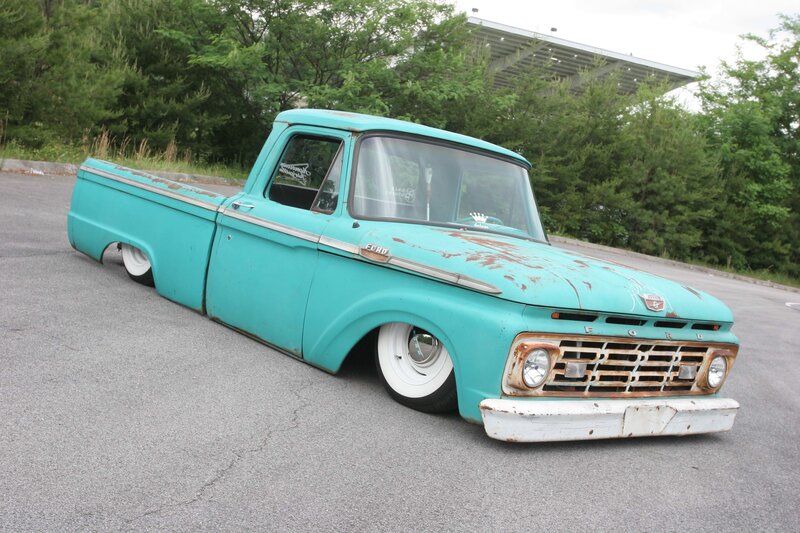 Teal Vintage Pickup Truck — Rustic