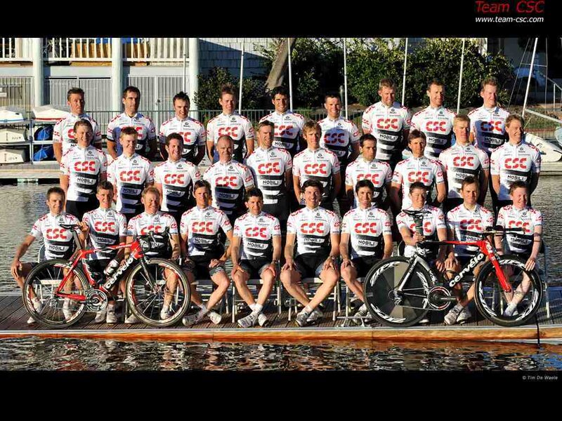Team CSC cycling team photo