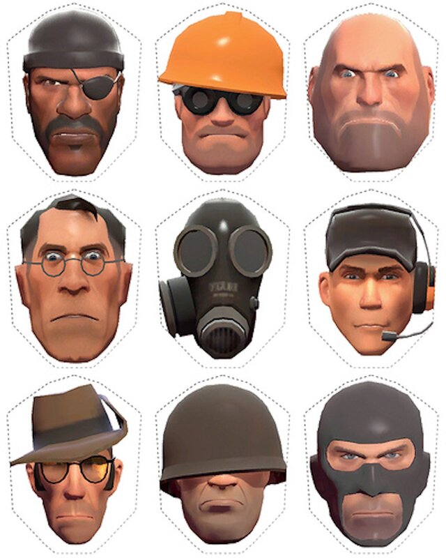 Team Fortress 2 character heads