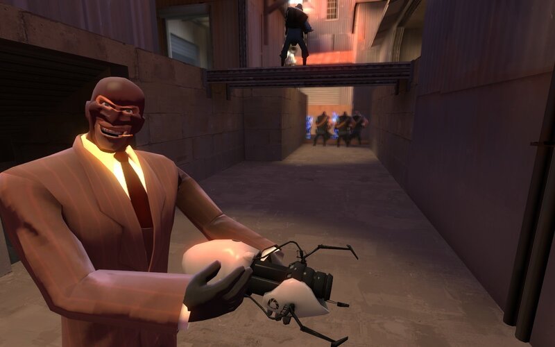 Team Fortress 2 character in alley