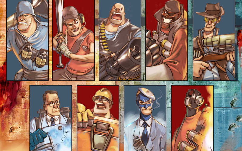 Team Fortress 2 character portraits
