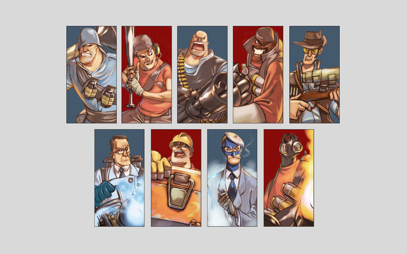 Team Fortress 2 character portraits