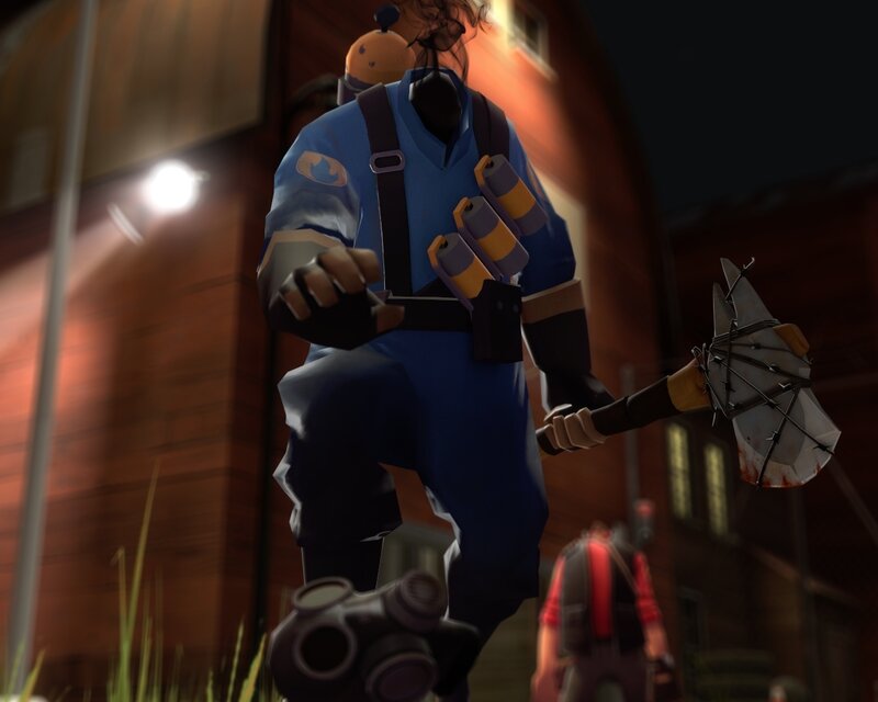 Team Fortress 2 character with axe