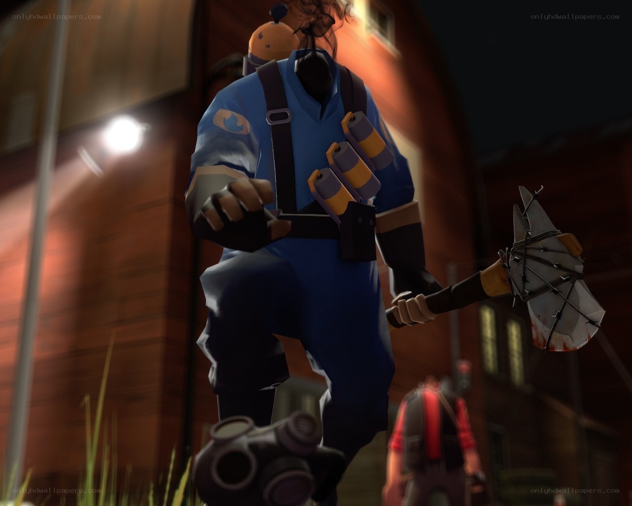 Team Fortress 2 character with axe