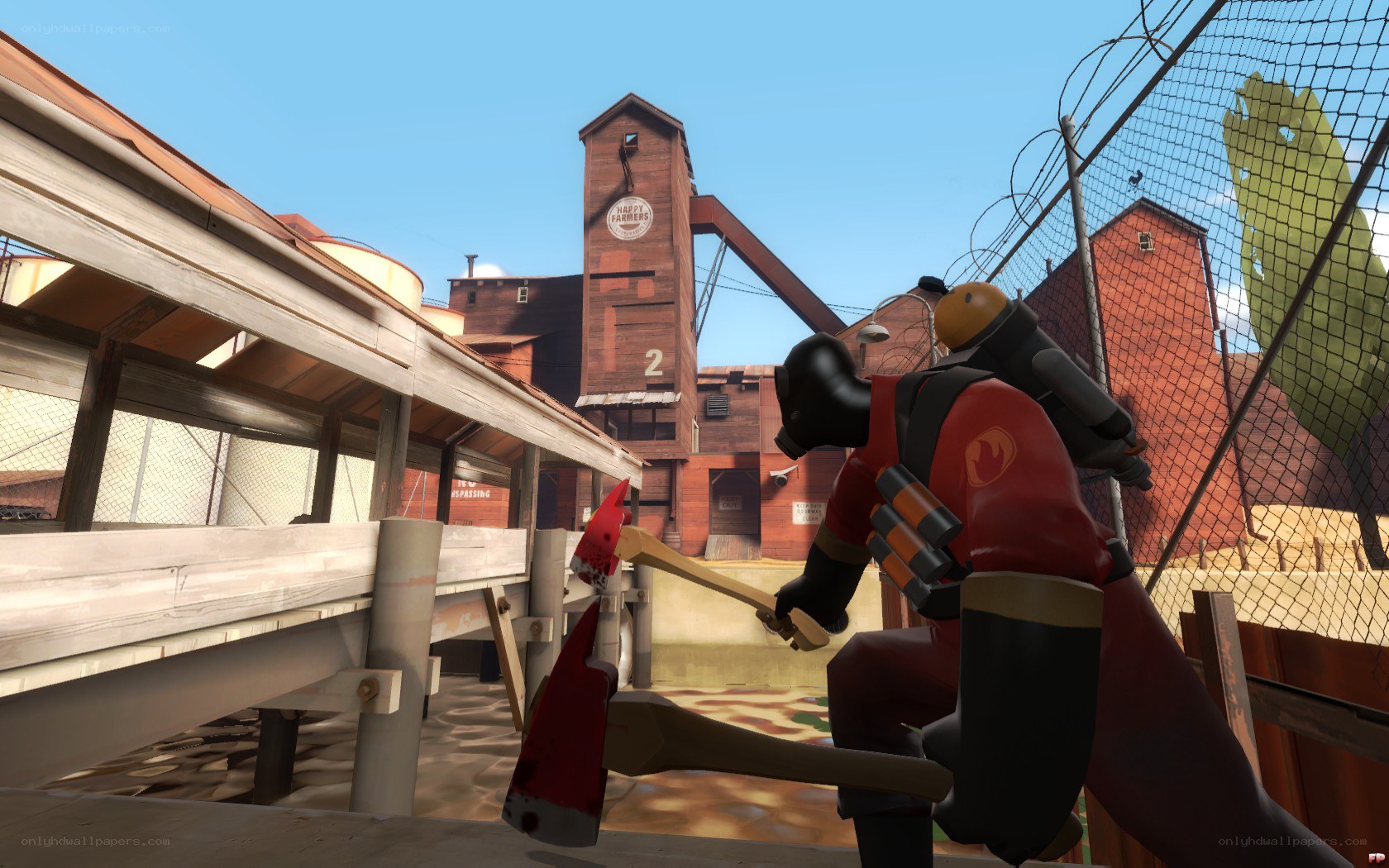 Team Fortress 2 character with axe