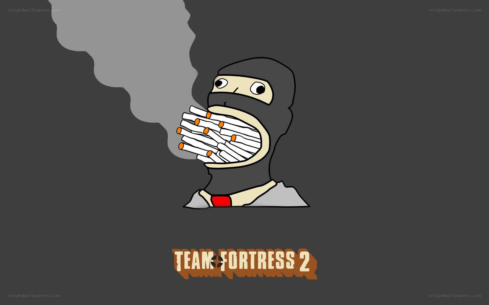 Team Fortress 2 character with cigarettes