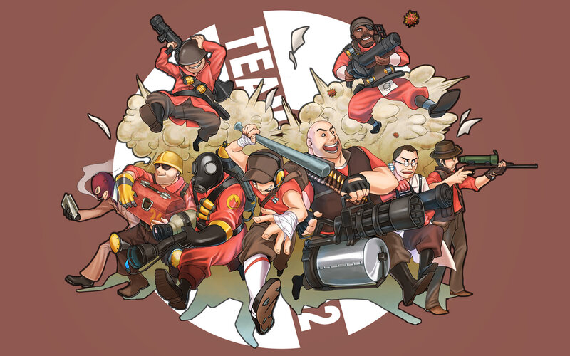 Team Fortress 2 characters artwork