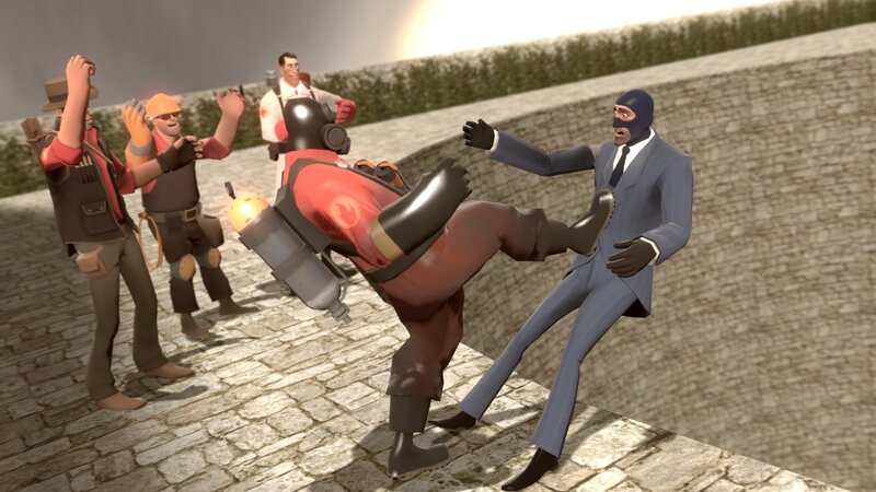 Team Fortress 2 characters in action