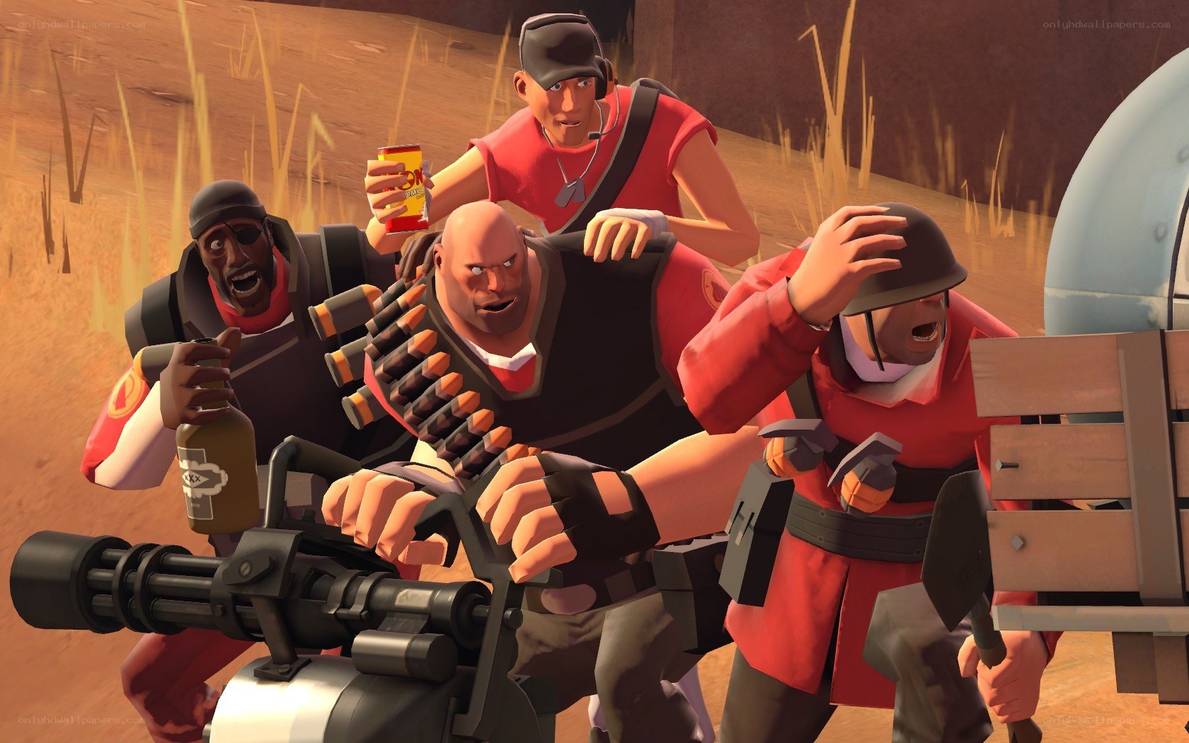 Team Fortress 2 characters in action