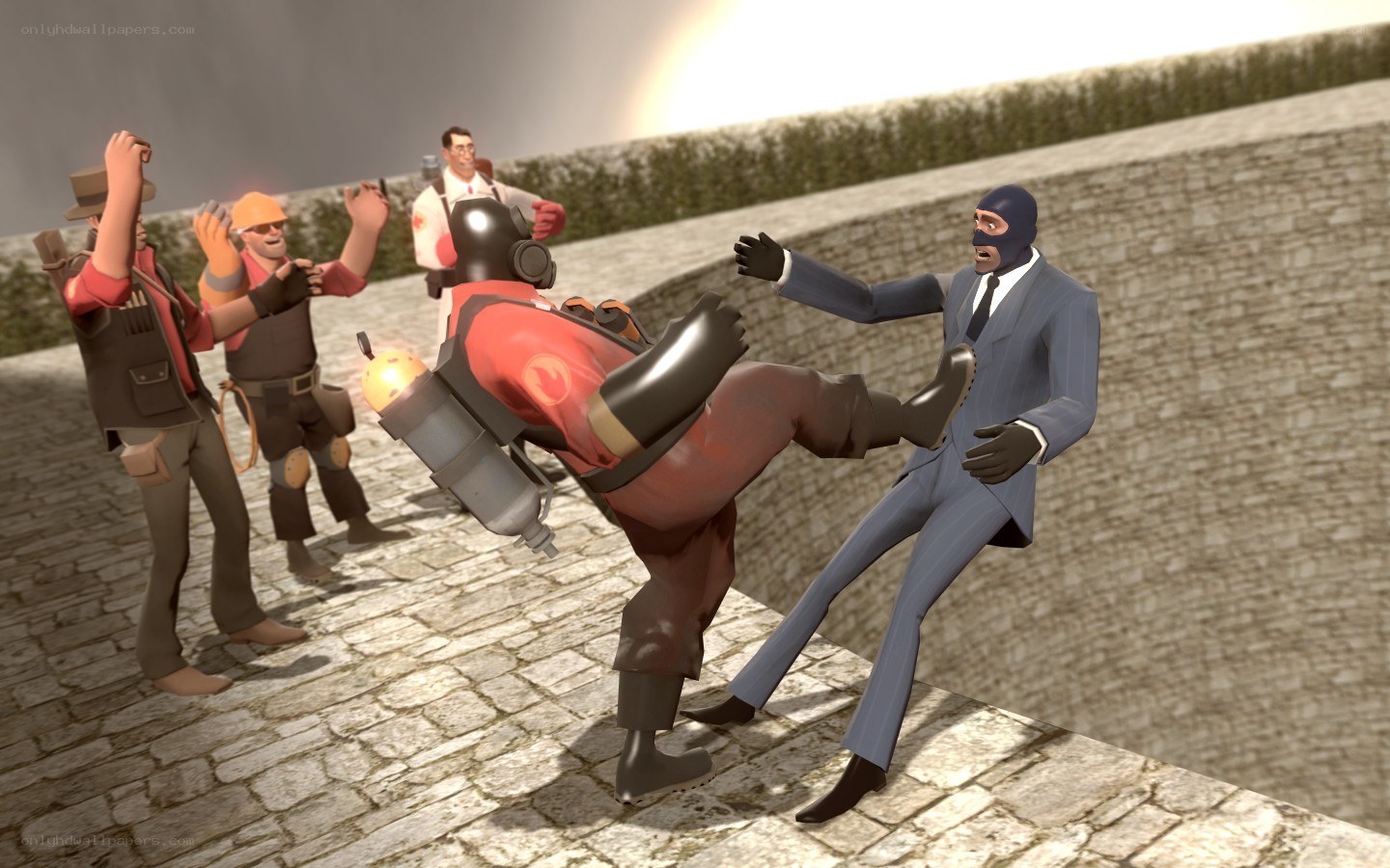 Team Fortress 2 characters in action