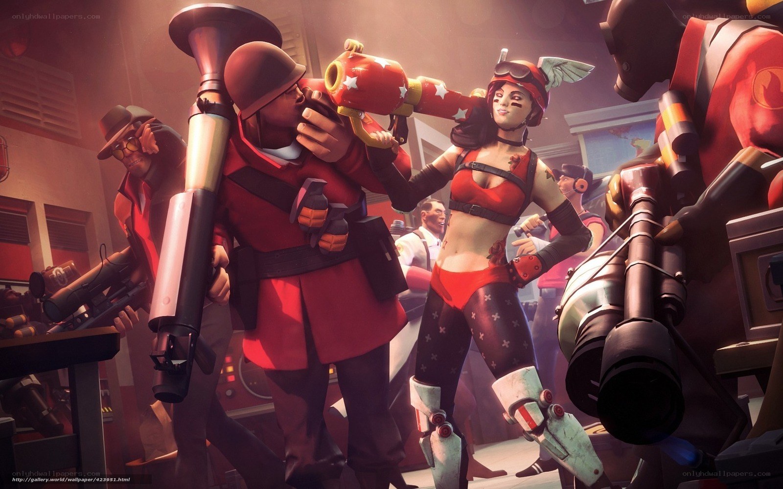 Team Fortress 2 characters in action