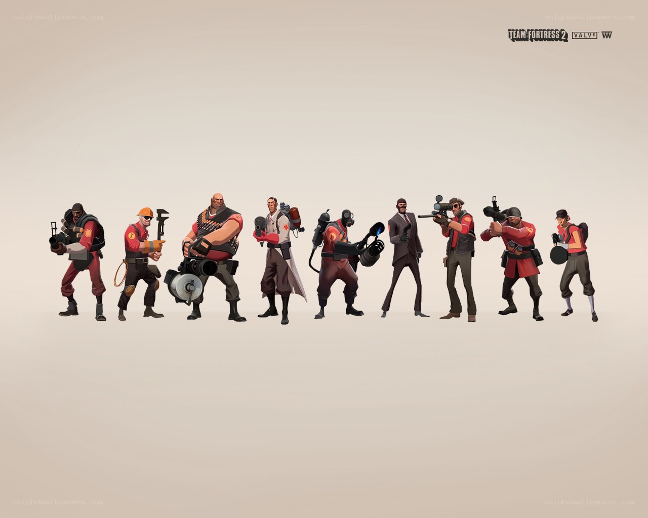 Team Fortress 2 characters lineup